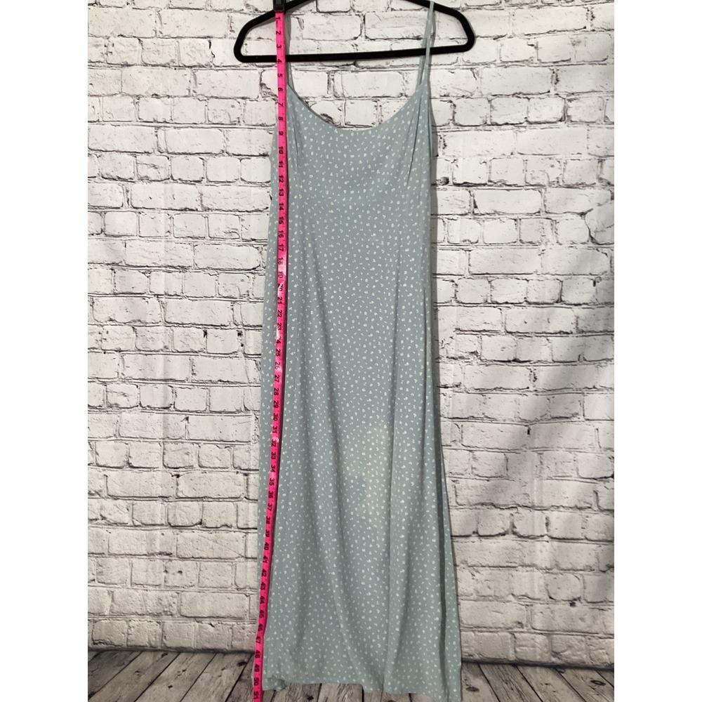 Brandy Melville Floral Maxi Dress Light Blue Ditsy Flower Adjustable Strap OS - Picture 4 of 5